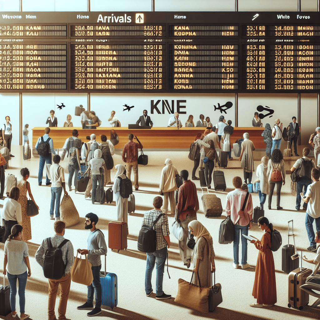 Ankünfte am Flughafen Kone(KNQ)