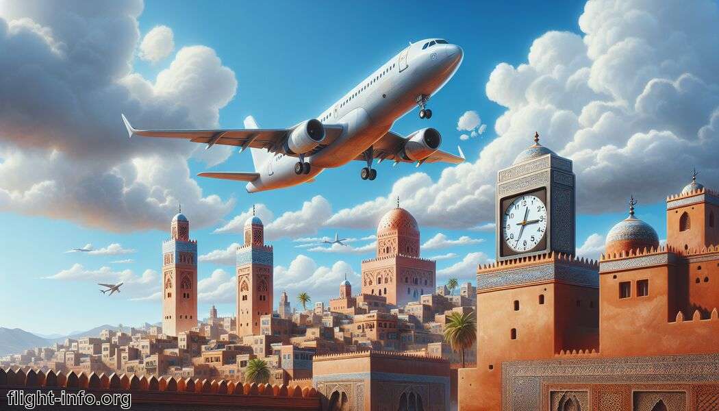 Zeitzonenunterschied: Marrakesch UTC+1, Deutschland UTC+2 - Wie lange fliegt man nach Marrakesch?